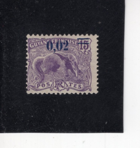 FRENCH GUIANA(�������� ��Ƴ�)-#95-2c on 15c-GREAT ANTEATER(�Ŵ� �����ӱ�)-1922��