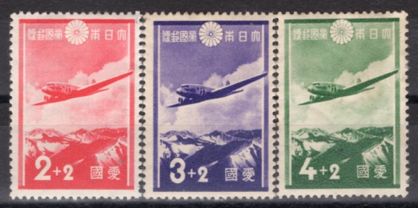 JAPAN(�Ϻ�)-#B1~3(3��)-DOUGLAS PLANE OVER JAPAN ALPS(���۶� �װ���, �Ϻ� ������)-1937.6.1��