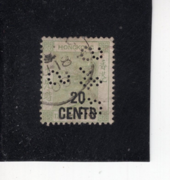 HONG KONG(ȫ��)-#51-20c on 30c-QUEEN VICTORIA(���丮�� ����)-1885��