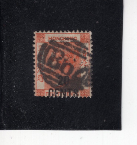 HONG KONG(ȫ��)-#52a-20c on 30c-QUEEN VICTORIA(���丮�� ����)-1891��