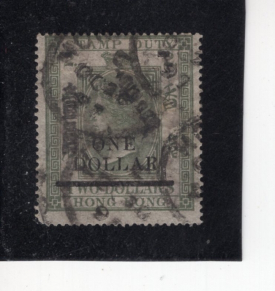 HONG KONG(ȫ��)-#63-$1-QUEEN VICTORIA(���丮�� ����)-1891��