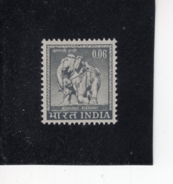 INDIA(�ε�)-#409-6p-ELEPHANT FROM KONARAK TEMPLE, ORISSA(�ս� �ڳ��� ������)-1966��
