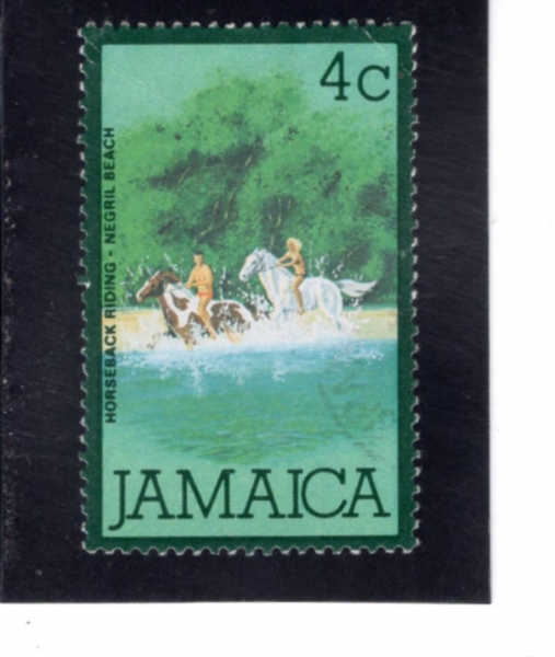 JAMAICA(�ڸ���ī)-#467-4c-HORSEBACK RIDING, HANOVER BEACH(�¸�, �س�� ��ġ)-1979.11.26��