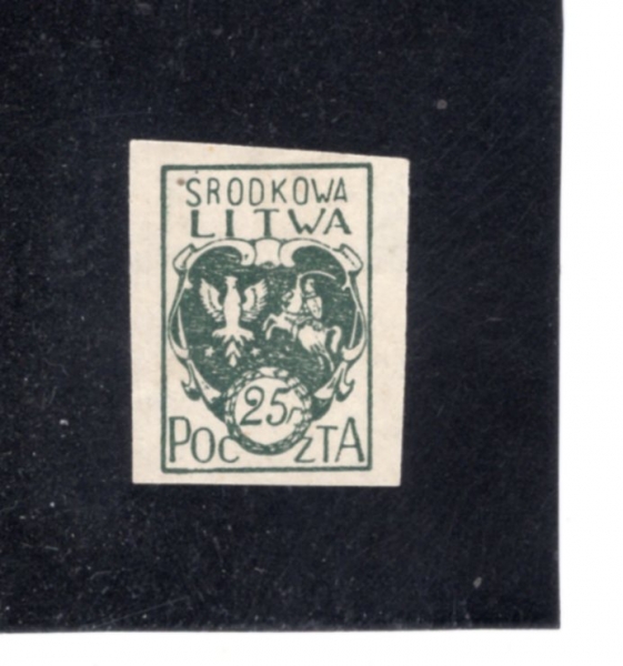 CENTRAL LITHUANIA(�߾� �����ƴϾ� ��ȭ��)-#2a-25f-COAT OF ARMS(�߾� �����ƴϾ��� ����)-1921��