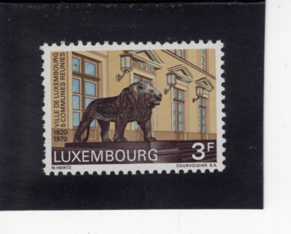 LUXEMBOURG(����θ�ũ)-#493-3fr-LION, LUXEMBURG CITY HALL(���ڻ�, ����θ�ũ ��û)-1970.9.14��