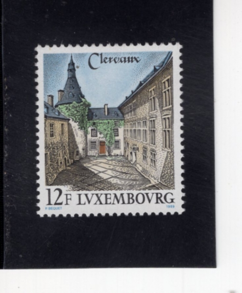 LUXEMBOURG(����θ�ũ)-#824-12fr-CLERVAUX CASTLE INTERIOR COUNTYARD, CIRCA(Ŭ������ ��)-1989.9.18��