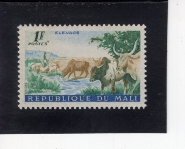 MALI(����)-#17-1fr-SHEPHERD AND CATTLE(��, ��)-1961.12.24��