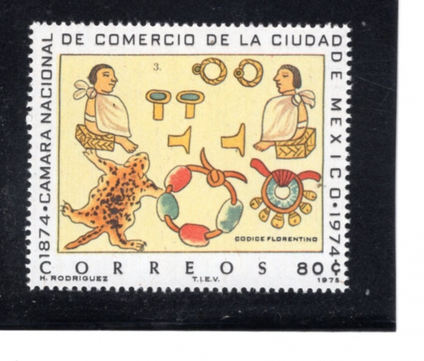 MEXICO(�߽���)-#1085-80c-MERCHANTS WITH PRE-COLUMBIAN GOODS(���ݷ����� ������ ����)-1975.4.18��