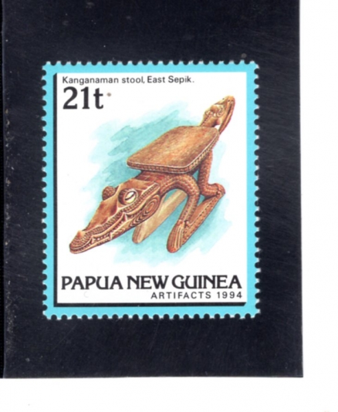 PAPUA NEW GUINEA(��Ǫ�ƴ����)-#825-1t-HAGEN CEREMONIAL AXE, WESTERN HIGHLANDS(����� ����Ʈ �ϰ��� �� ������)-1994��