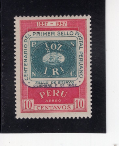 PERU(���)-#C132-10c-STAMP OF 1857(1857�� ��ǥ)-1957.12.1��