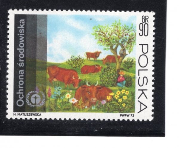 POLAND(������)-#1988-90g-GRAZING COWS(���)-1973.8.20��