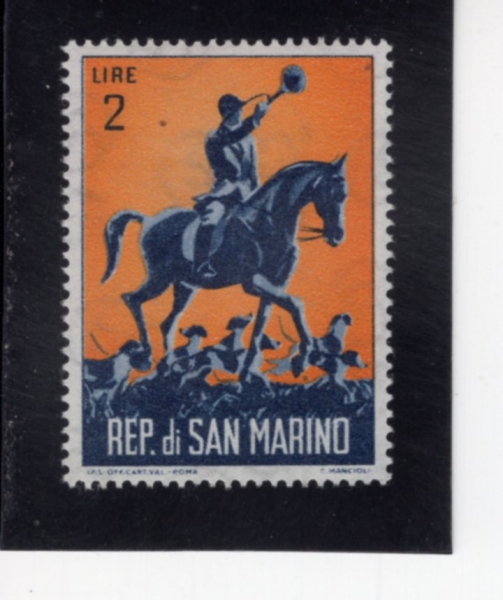 SAN MARINO(�긶����)-#530-2 I-HOUND MASTER ON HORSEBACK(���� ź ��ɰ� ������)-1962.8.25��