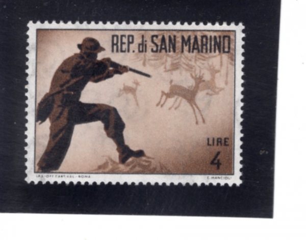 SAN MARINO(�긶����)-#532-4 I-STAG HUNT(�罿 ���)-1962.8.25��