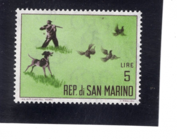 SAN MARINO(�긶����)-#533-5 I-PARTRIDGE HUNT(���߻� ���)-1962.8.25��