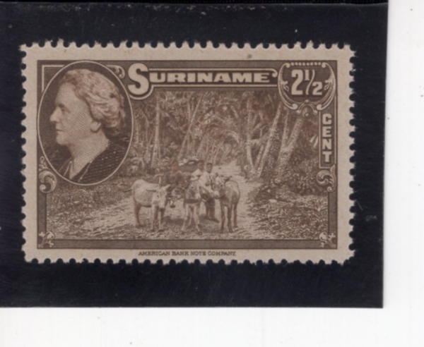 SURINAM(������)-#187-2 1/2c-ROAD SCENE, CORONIE DISTRICT(�ڷδ�)-1945.11.5��