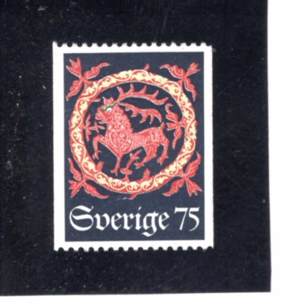 SWEDEN(������)-#1101a-75o-DEER, QUILT FROM HOG CHURCH(�罿, ȣ�� ��ȸ ��Ʈ)-1974.11.16��
