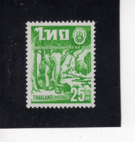 THAILAND(�±�)-#341-25s-ELEPHANTS IN TEAK FOREST(Ƽũ �� ���� �ڳ���)-1960.8.29��