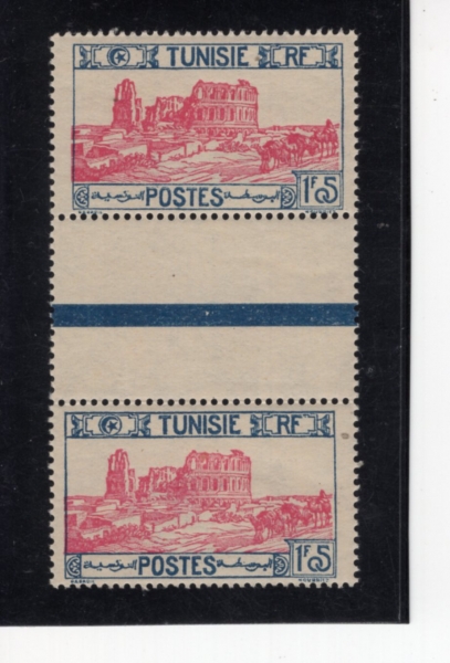 TUNISIA(Ƣ����)-PAIR-#98-1.05fr-ROMAN AMPHITHEATER, EL DJEM(�� �� ��������)-1926��