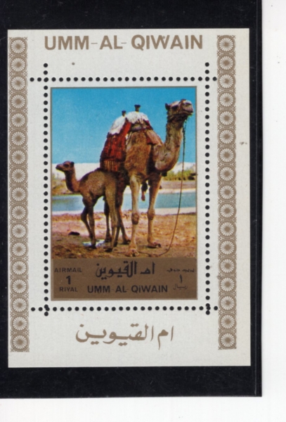 UMM AL QIWAIN(�� �� ������)-SOUVENIR SHEET-#C6-1r-CAMELS(��Ÿ)-1965��