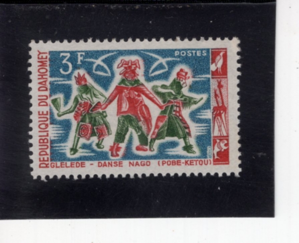 DAHOMEY(��ȣ��)-#186-3fr-NAGO DANCE, POBE-KETOU(���� ����, ��������)-1964.8.8��