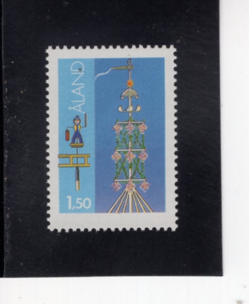 FINLAND-ALAND ISLANDS(�ö��� ����)-#9-1.50m-MIDSUMMER POLE(������)-1985.1.2��