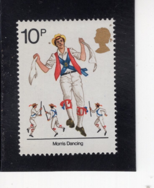 GREAT BRITAIN(����)-#791-10p-MORRIS DANCING(�𸮽� ����)-1976.8.4��