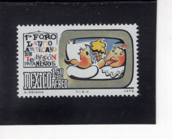 MEXICO(�߽���)-#C525-1.60p-TELEVISION SCREEN(�ڷ����� ��ũ��)-1976.8.24��