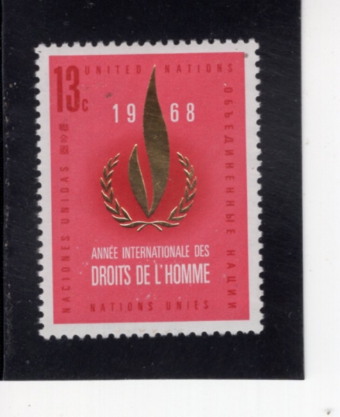 UNITED NATIONS,OFFICES IN NEW YORK(���� ����-����)-#191-13c-HUMAN RIGHTS FLAME(�α�)-1968.11.22��
