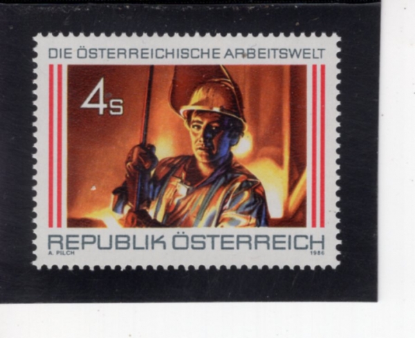 AUSTRIA(����Ʈ����)-#1376-4s-STEEL WORKERS(�ݼ� �뵿��)-1986.12.4��