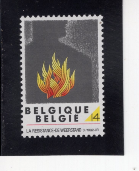 BELGIUM(���⿡)-#1427-14fr-BELGIAN RESISTANCE IN WWII(���⿡ ���׿)-1992.2.24��