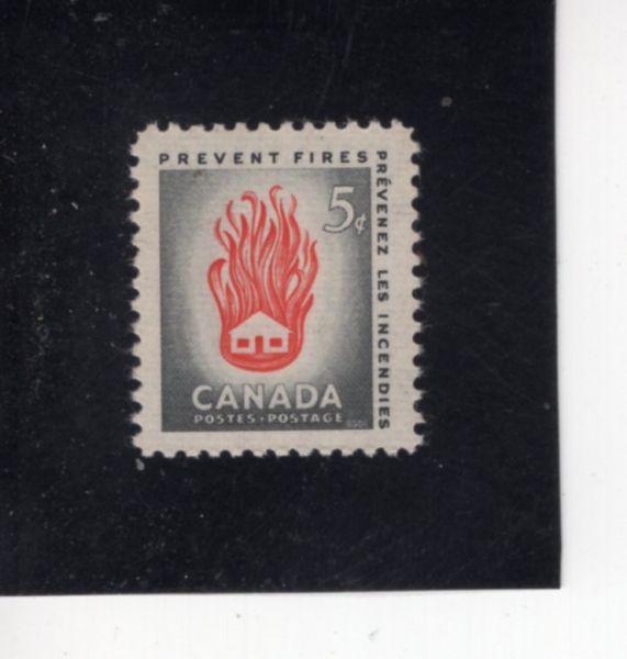 CANADA(ĳ����)-#364-5c-HOUSE ON FIRE(��Ÿ�� ��)-1956.10.9��