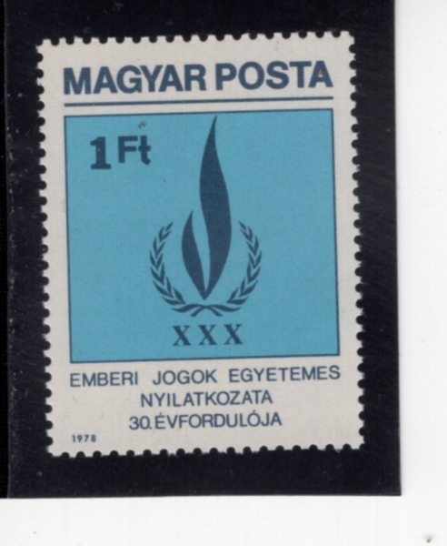 HUNGARY(�밡��)-#2565-1fo-HUMAN RIGHTS FLAME(�α�)-1979.2.8��