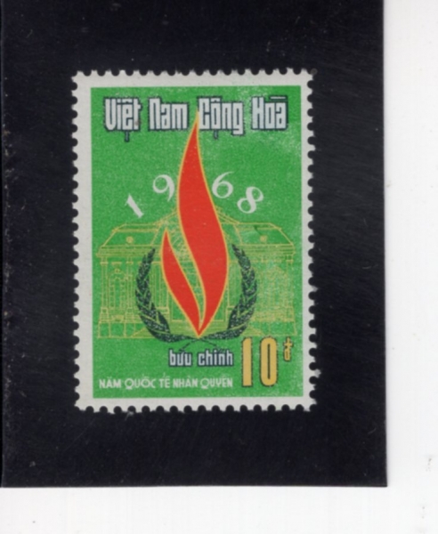 VIET NAM(��Ʈ��)-#335-10pi-HUMAN RIGHTS FLAME(�α�)-1968.12.10��