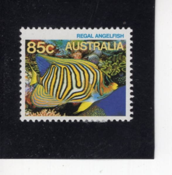 AUSTRALIA(����Ʈ���ϸ���)-#918-85c-REGAL ANGELFISH(�տ� õ�繰����)-1984.6.18��