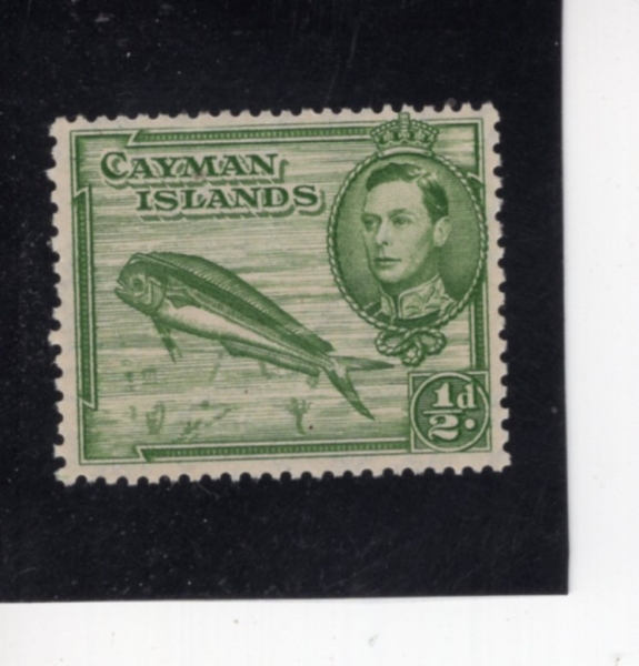 CAYMAN ISLANDS(���̸� ����)-#101-1/2p-DOLPHINFISH(������������)-1938��