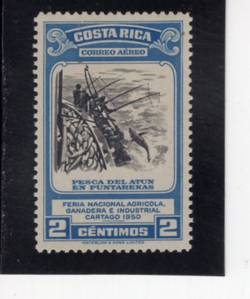 COSTA RICA(�ڽ�Ÿ��ī)-#C198-2c-TUNA FISHING(��ġ ����)-1950.7.27��