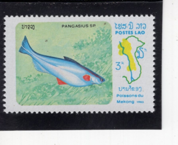 LAOS(�����)-#483-3k-PANGASIUS(�ΰ��ÿ콺)-1983.9.5��