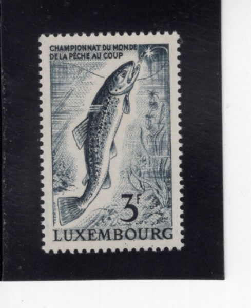 LUXEMBOURG(����θ�ũ)-#405-3fr-BROWN TROUT TAKING BAIT(���� �۾� ����)-1963.9.16��