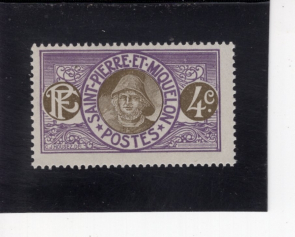 ST. PIERRE & MIQUELON(������ ��������)-#81-4c-FISHERMAN(���)-1909��