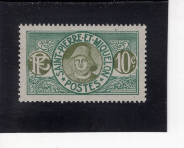 ST. PIERRE & MIQUELON(������ ��������)-#86-10c-FISHERMAN(���)-1925��