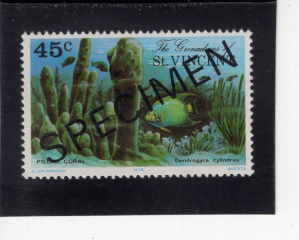 ST.VINCENT GRENADINES(����Ʈ ��Ʈ�� �׷�����)-SPECIMEN-#79-45c-PILLAR CORAL(��ջ�ȣ)-1976.5.13��