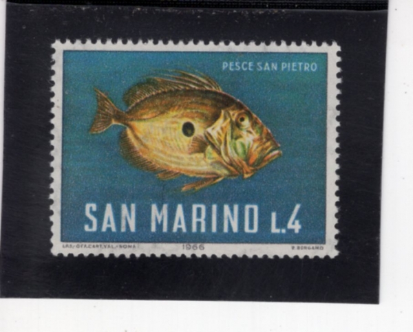SAN MARINO(�긶����)-#646-4 I-JOHN DORY(�� ����)-1966.8.27��