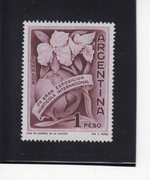 ARGENTINA(�Ƹ���Ƽ��)-#680-1p-ORCHIDS AND GLOBE(����, ����)-1959.5.23��