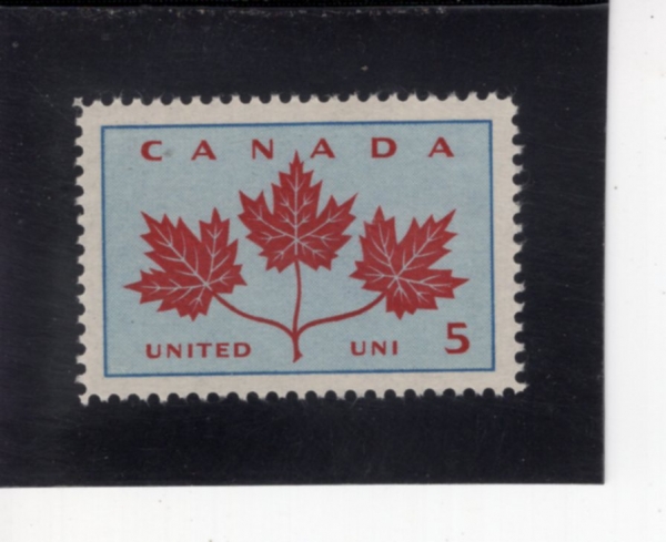 CANADA(ĳ����)-#417-5c-THREE-MAPLE-LEAF EMBLEM(ĳ������ ����)-1964.5.14��