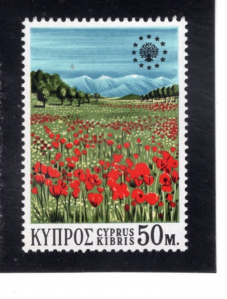 CYPRUS(Ű���ν�)-#344-50m-LANDSCAPE WITH FLOWERS(�ɰ� �Բ��ϴ� ǳ��)-1970.8.3��