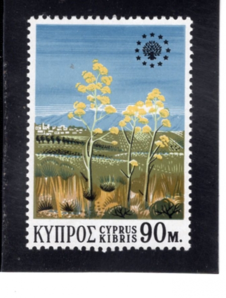 CYPRUS(Ű���ν�)-#345-90m-LANDSCAPE WITH FLOWERS(�ɰ� �Բ��ϴ� ǳ��)-1970.8.3��