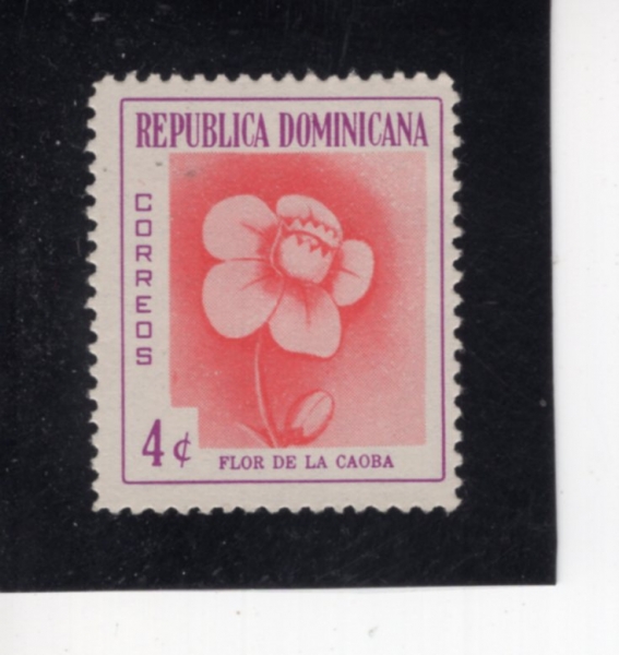 DOMINICA REPUBLIC(���̴�ī ��ȭ��)-#490-4c-MAHOGANY FLOWER(�����״Ͼ� ���ϰ���)-1958��