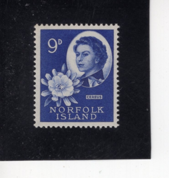 NORFOLK ISLAND(���� ��)-#34-9p-CEREUS AND QUEEN ELIZABETH II(�����콺, �����ں�������)-1960��
