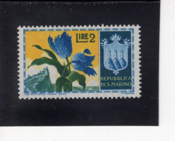 SAN MARINO(�긶����)-#337-2 I-TULIPS(ƫ��)-1953.12.28��