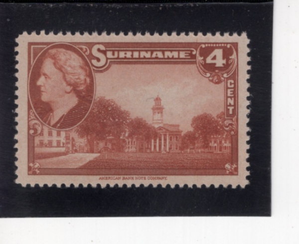 SURINAM(������)-#189-4c-GOVERNMENT SQUARE PARAMARIBO(�Ķ󸶸���)-1945.11.5��